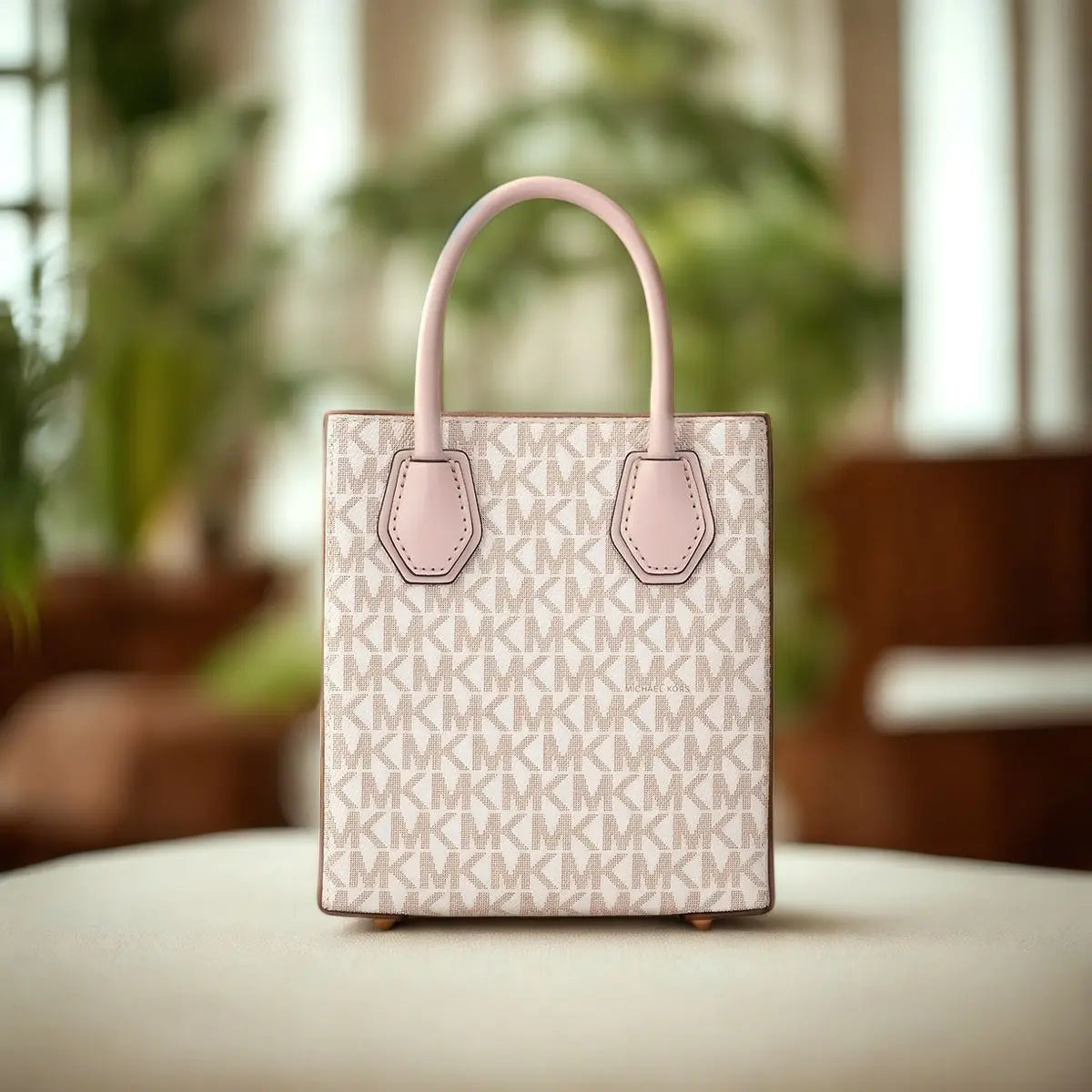 Michael Kors Mercer Ultra Small Pvc Presbyterian With Leather Women'S Hand-Held Crossbody Shopping Bag