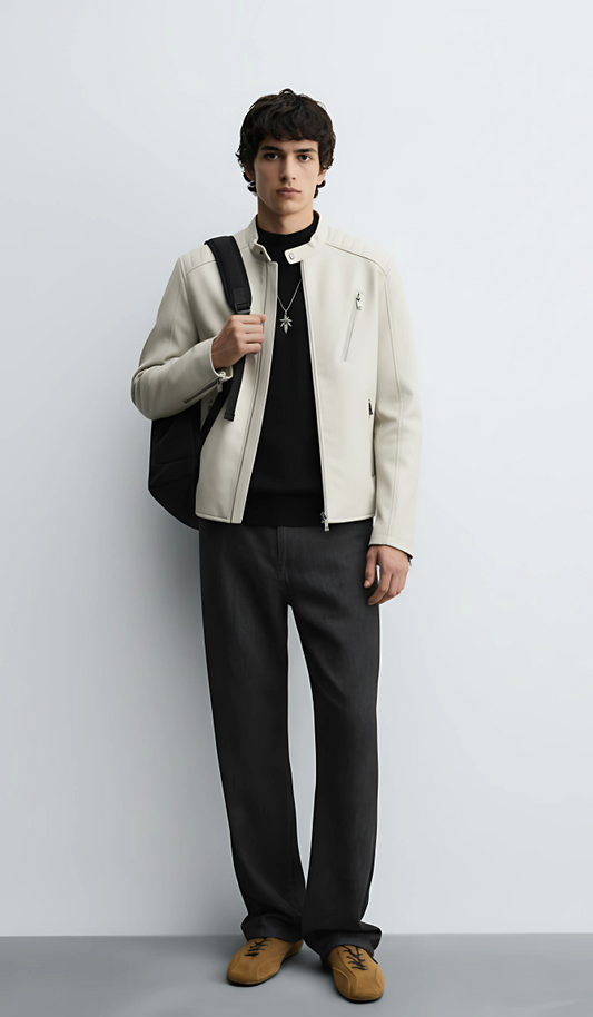 Men's Plus Size Zip Up Long Sleeve Jacket