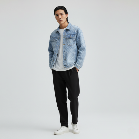 Denim Coat Youth Spring Men's Blue