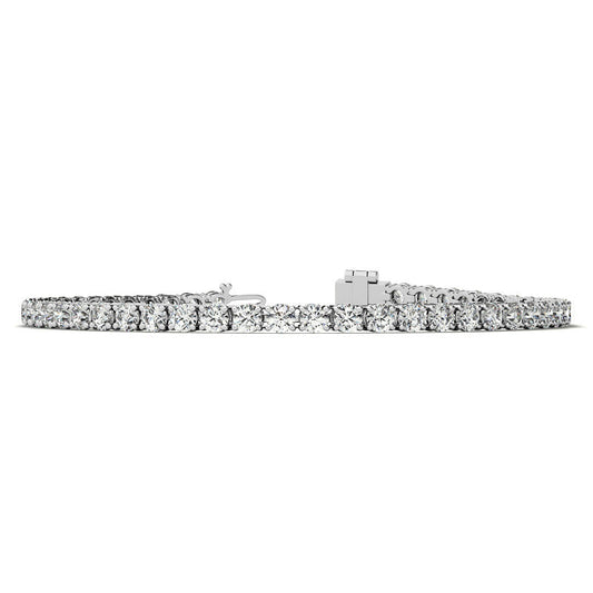 Moissanite Tennis Bracelet-3mm Stones - 14K Gold Overlay