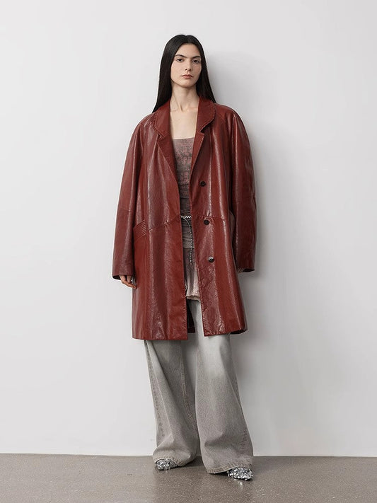 Sonorous Rose Vintage Long Trench Coat