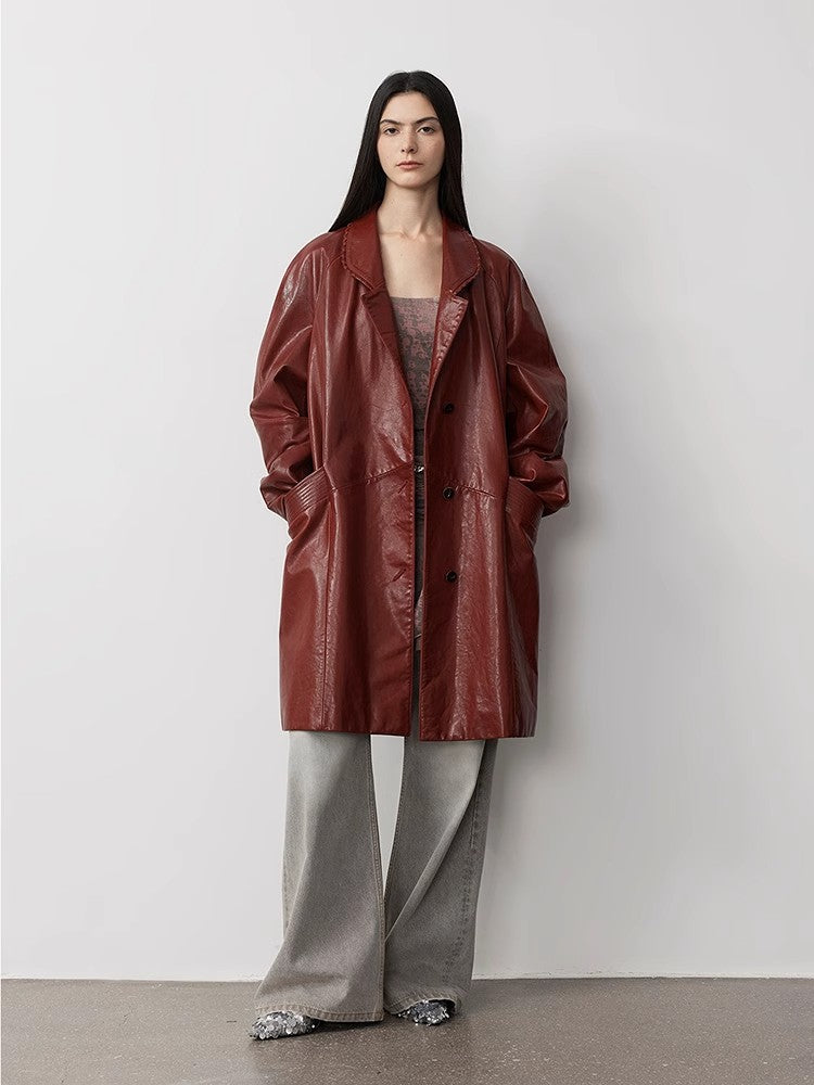 Sonorous Rose Vintage Long Trench Coat