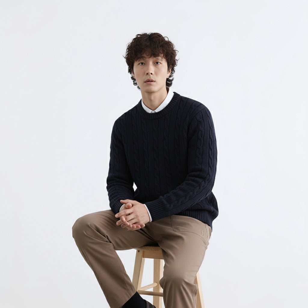 Retro Fashion And Personalized British Wild Men's Sweater