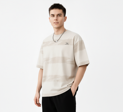 Men's Plus Size Basic style Round Neck Striped T-Shirt