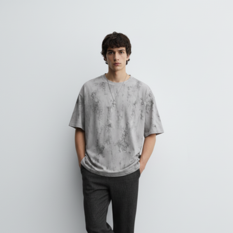 Men's Oversized Tie-Dye Short Sleeve T-Shirt