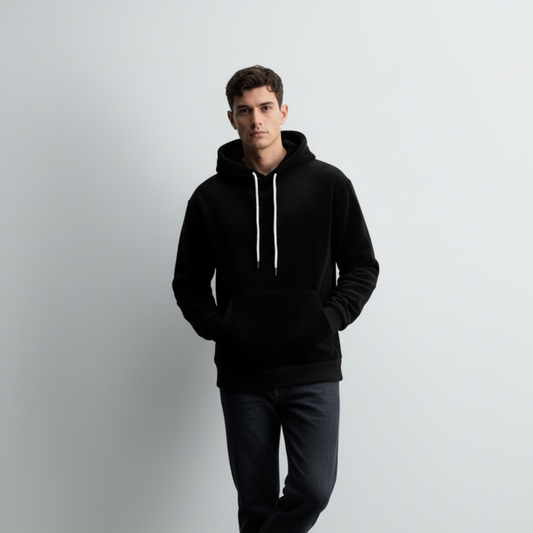 Men's Drawstring Long Sleeve Fleece Hoodie