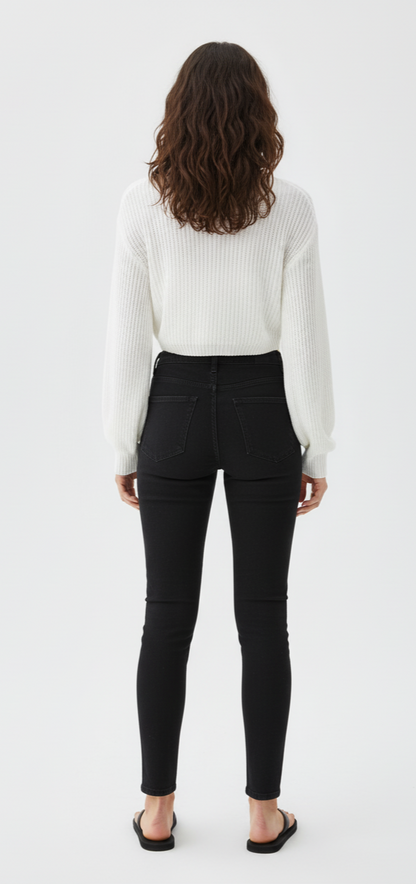 Button-Up Cropped Cardigan