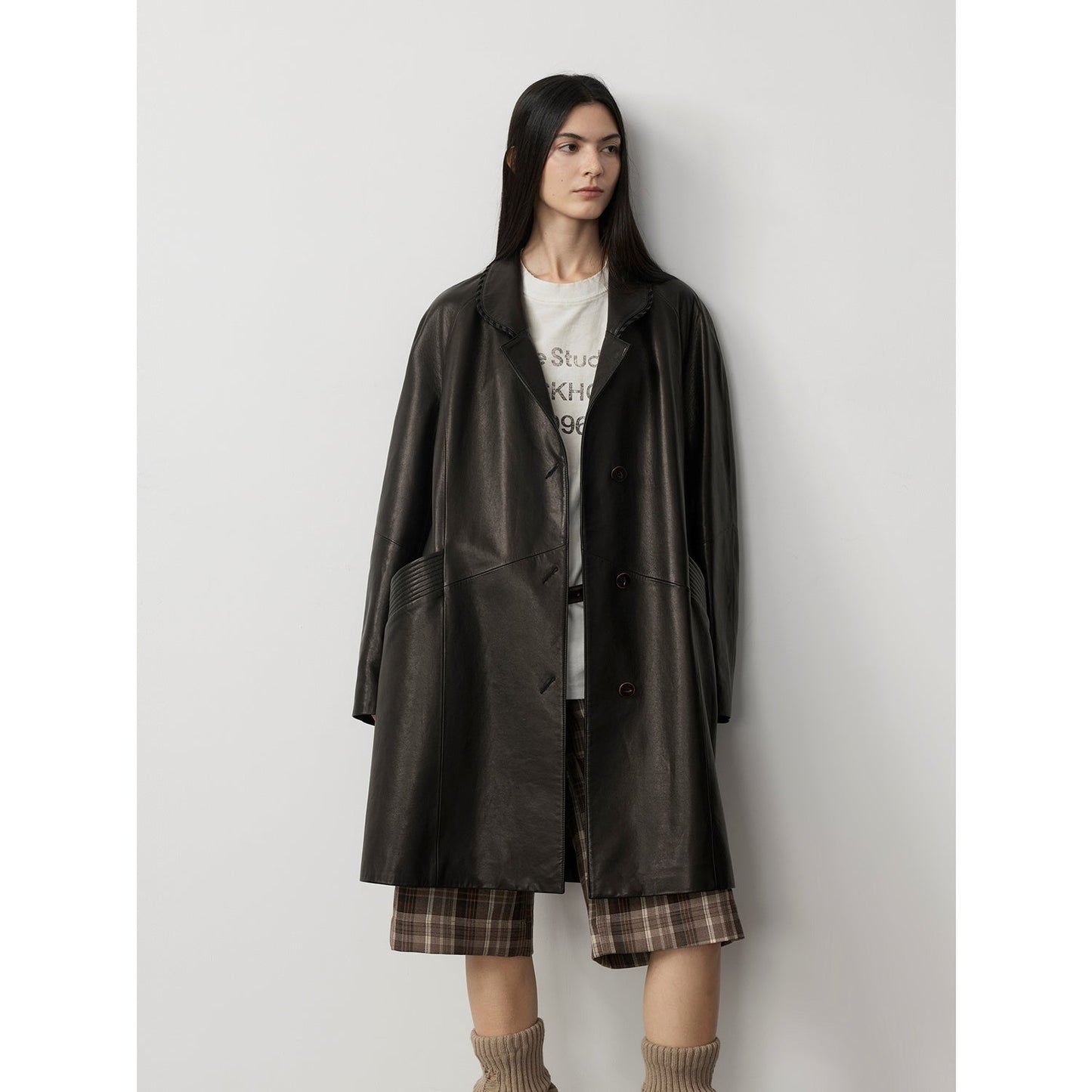 Sonorous Rose Vintage Long Trench Coat