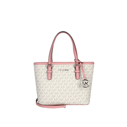 Michael Kors Ole Jet Set Travel Small Women'S Pvc With Leather One-Shoulder Tote Bag