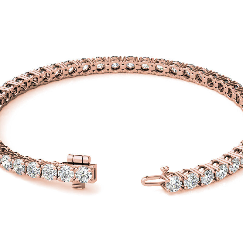 Moissanite Tennis Bracelet-3mm Stones - 14K Gold Overlay