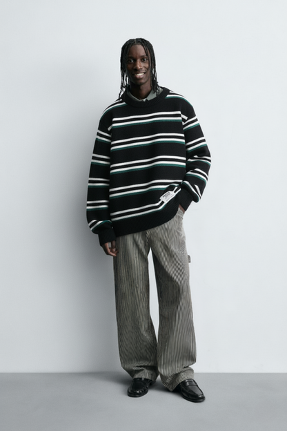 Men's Thickened American Fashion Brand Idle Style Knitwear Coat