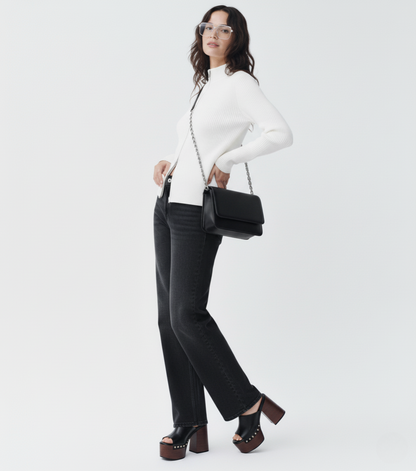 Double Zipper Cardigan Thermal Knitting Coat