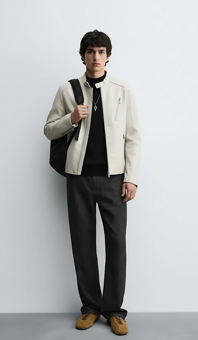 Men's Plus Size Zip Up Long Sleeve Jacket