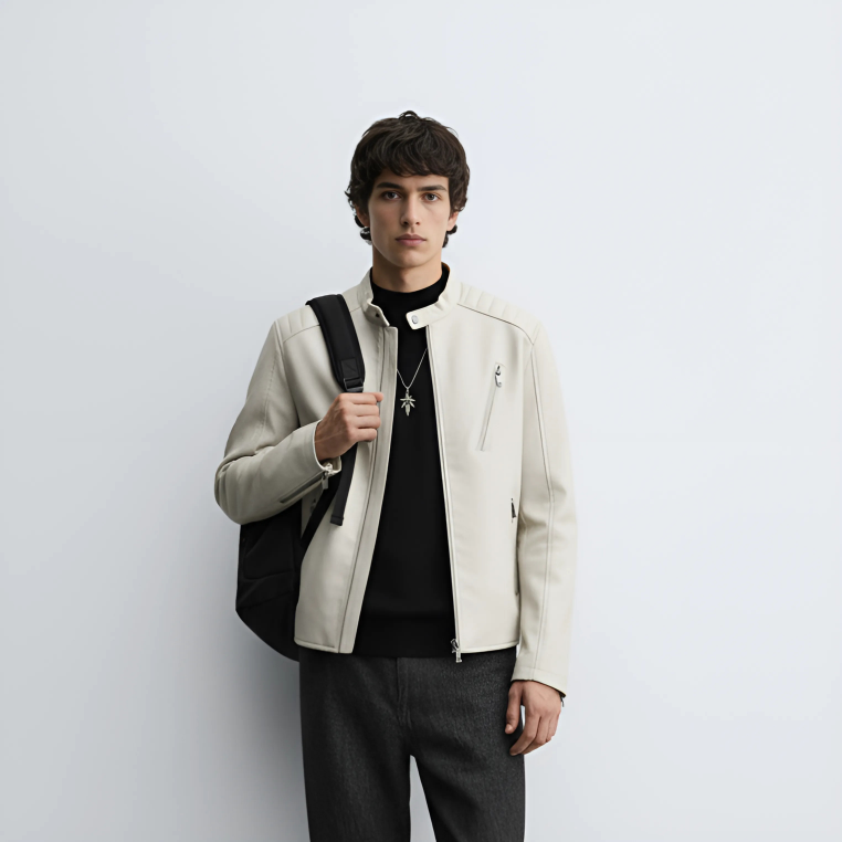 Men's Plus Size Zip Up Long Sleeve Jacket