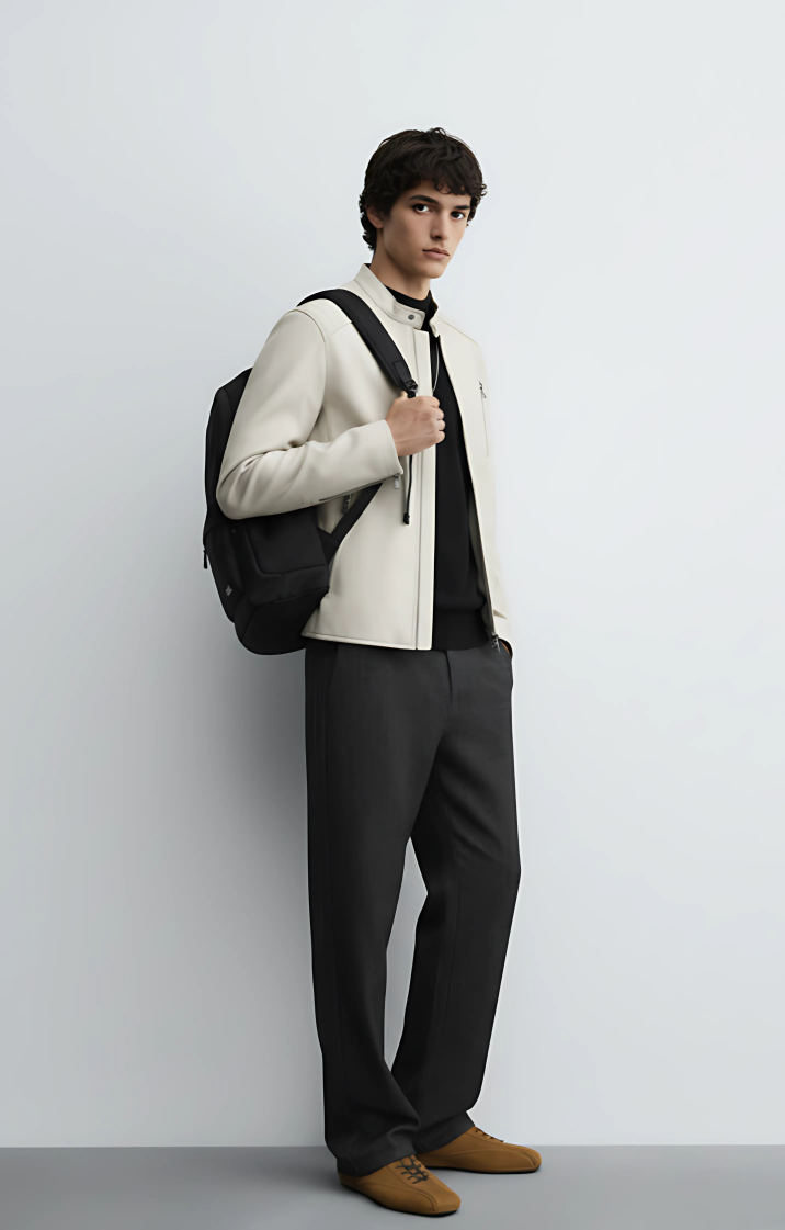 Men's Plus Size Zip Up Long Sleeve Jacket