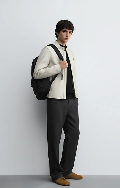 Men's Plus Size Zip Up Long Sleeve Jacket