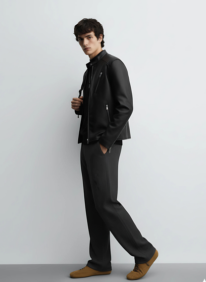 Men's Plus Size Zip Up Long Sleeve Jacket