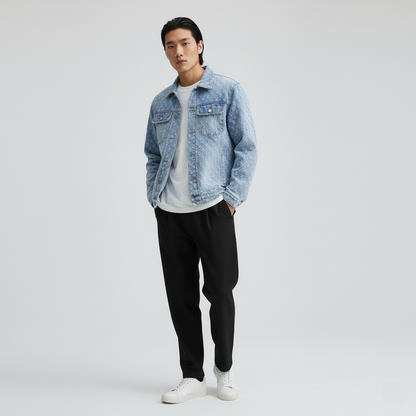 Denim Coat Youth Spring Men's Blue