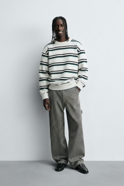 Men's Thickened American Fashion Brand Idle Style Knitwear Coat