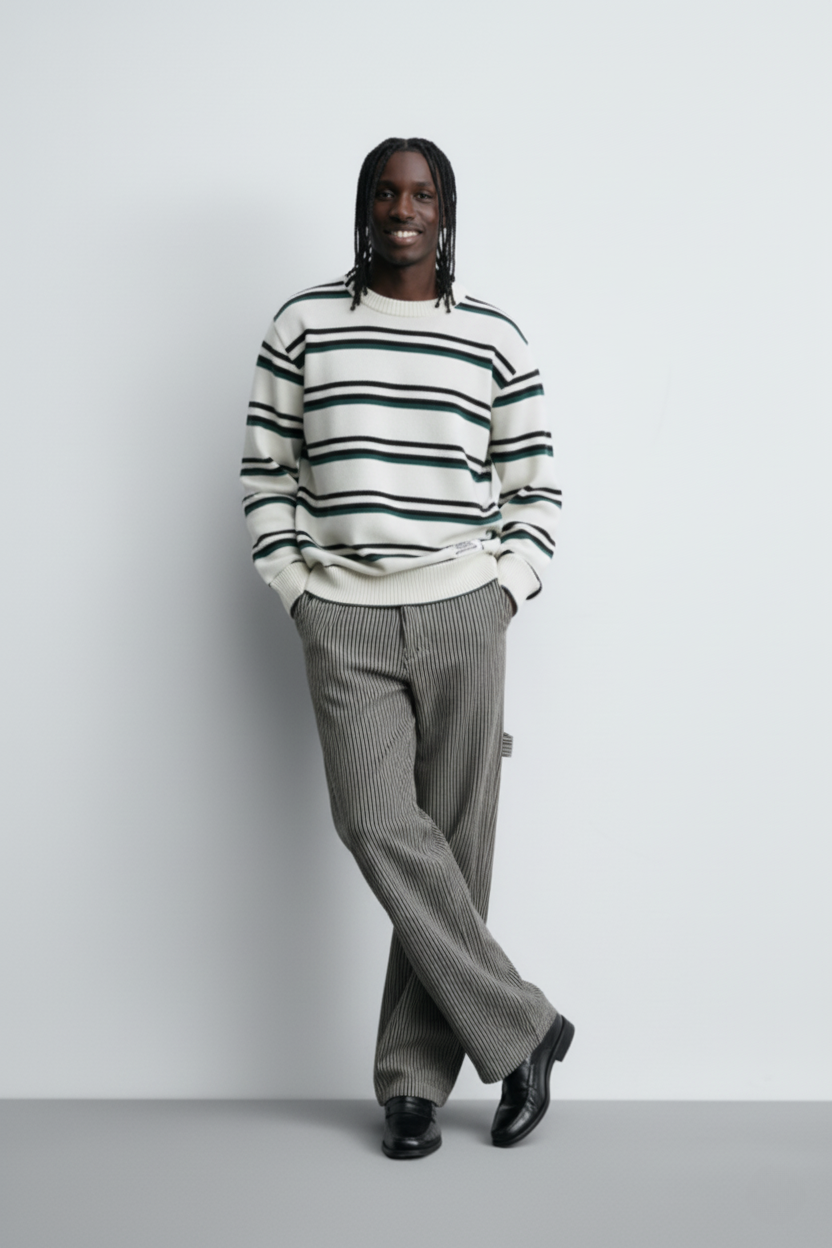 Men's Thickened American Fashion Brand Idle Style Knitwear Coat