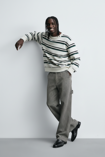 Men's Thickened American Fashion Brand Idle Style Knitwear Coat