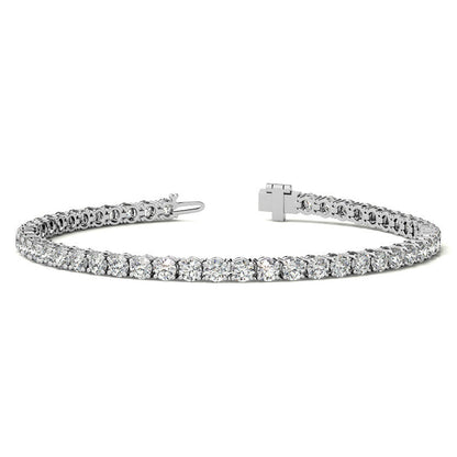 Moissanite Tennis Bracelet-3mm Stones - 14K Gold Overlay