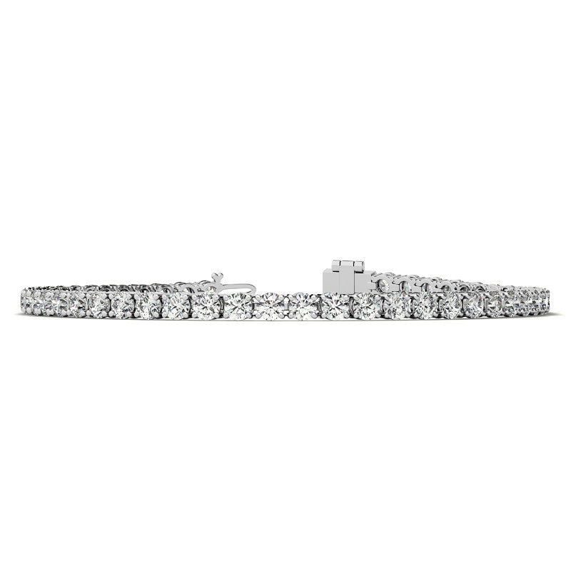 Moissanite Tennis Bracelet-3mm Stones - 14K Gold Overlay