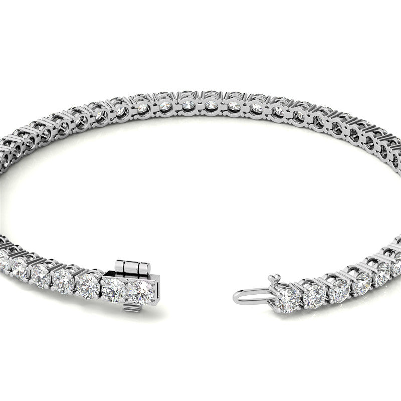 Moissanite Tennis Bracelet-3mm Stones - 14K Gold Overlay