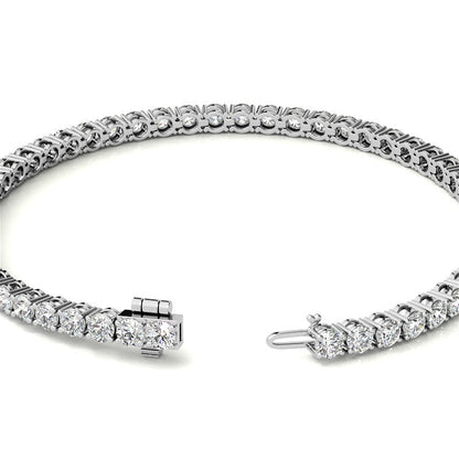 Moissanite Tennis Bracelet-3mm Stones - 14K Gold Overlay