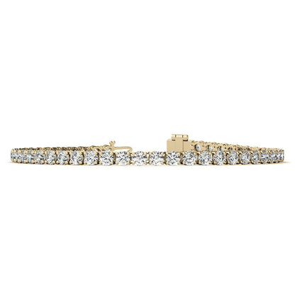 Moissanite Tennis Bracelet-3mm Stones - 14K Gold Overlay