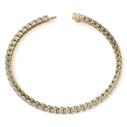 Moissanite Tennis Bracelet-3mm Stones - 14K Gold Overlay