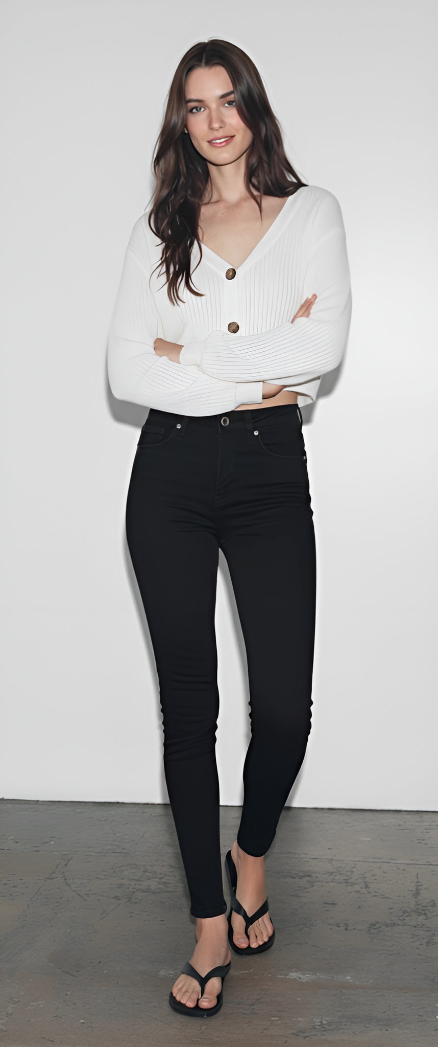 Button-Up Cropped Cardigan