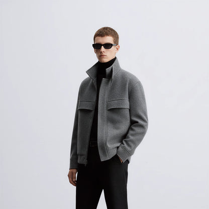 Ruffle Handsome Stylish Short Sense Woolen Jacket