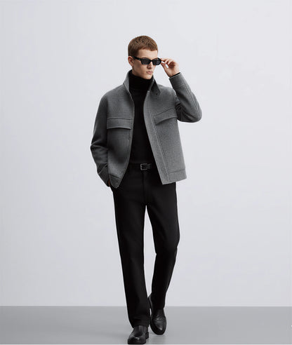 Ruffle Handsome Stylish Short Sense Woolen Jacket